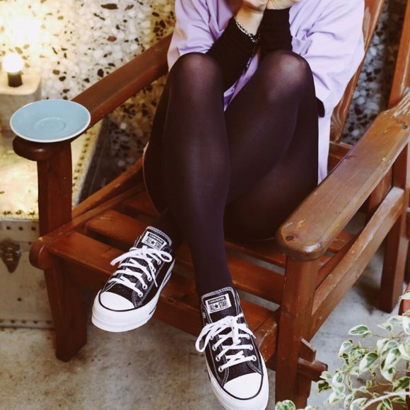 Converse Womens CTAS Lift Ox Glitter 566282C NWB - Picture 9 of 9